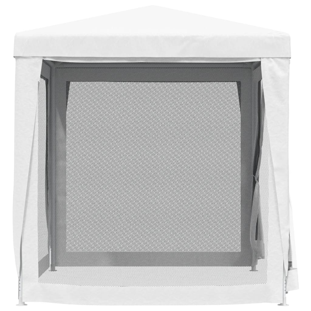 48520 vidaXL Party Tent with 4 Mesh Sidewalls 2x2 m White