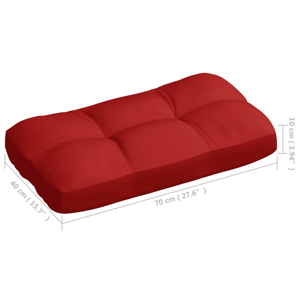 vidaXL Подушки для дивана з піддонів 7 шт Червоний