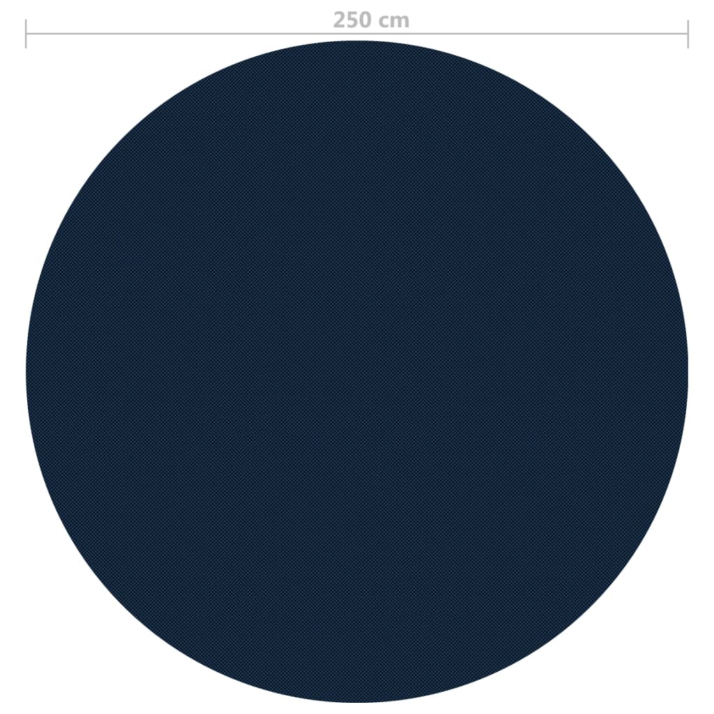 vidaXL Сонячна Плівка для Басейну Плаваюча Чорний і Синій 250 см ПЕ