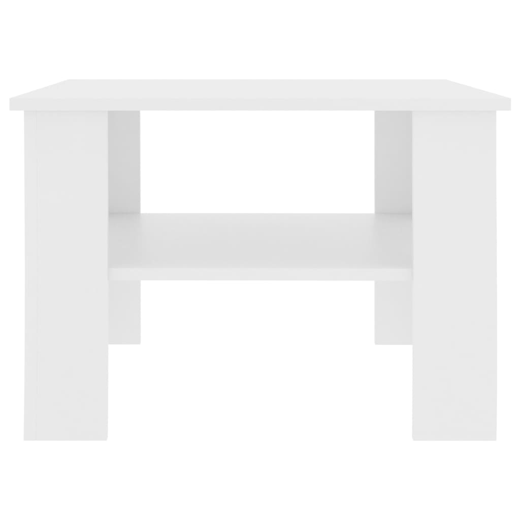800207 vidaXL Coffee Table White 60x60x42 cm Chipboard