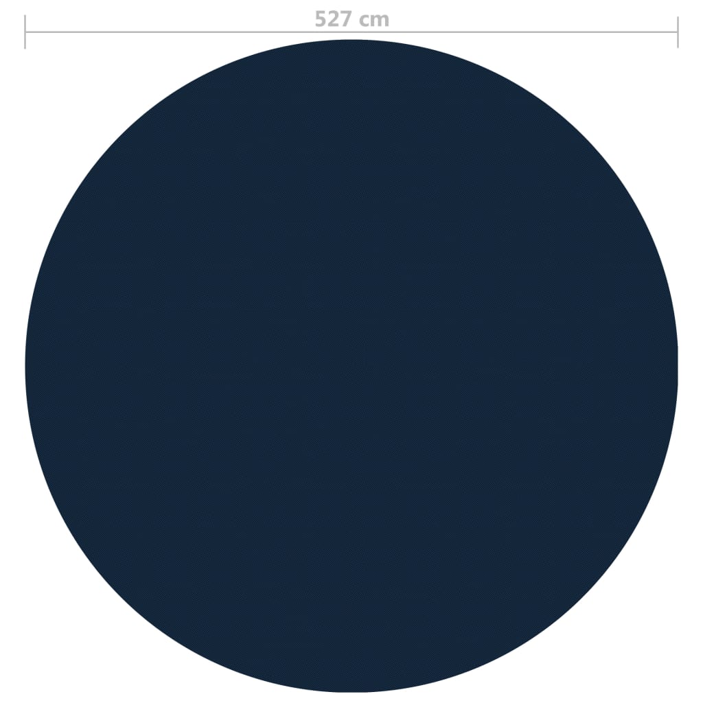 vidaXL Сонячна Плівка для Басейну Плаваюча Чорний і Синій 527 см ПЕ