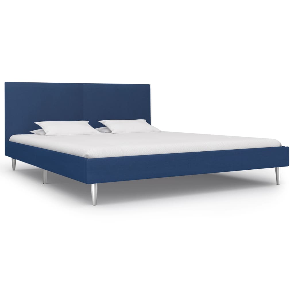 vidaXL Каркас ліжка Синій 180x200 см Тканина