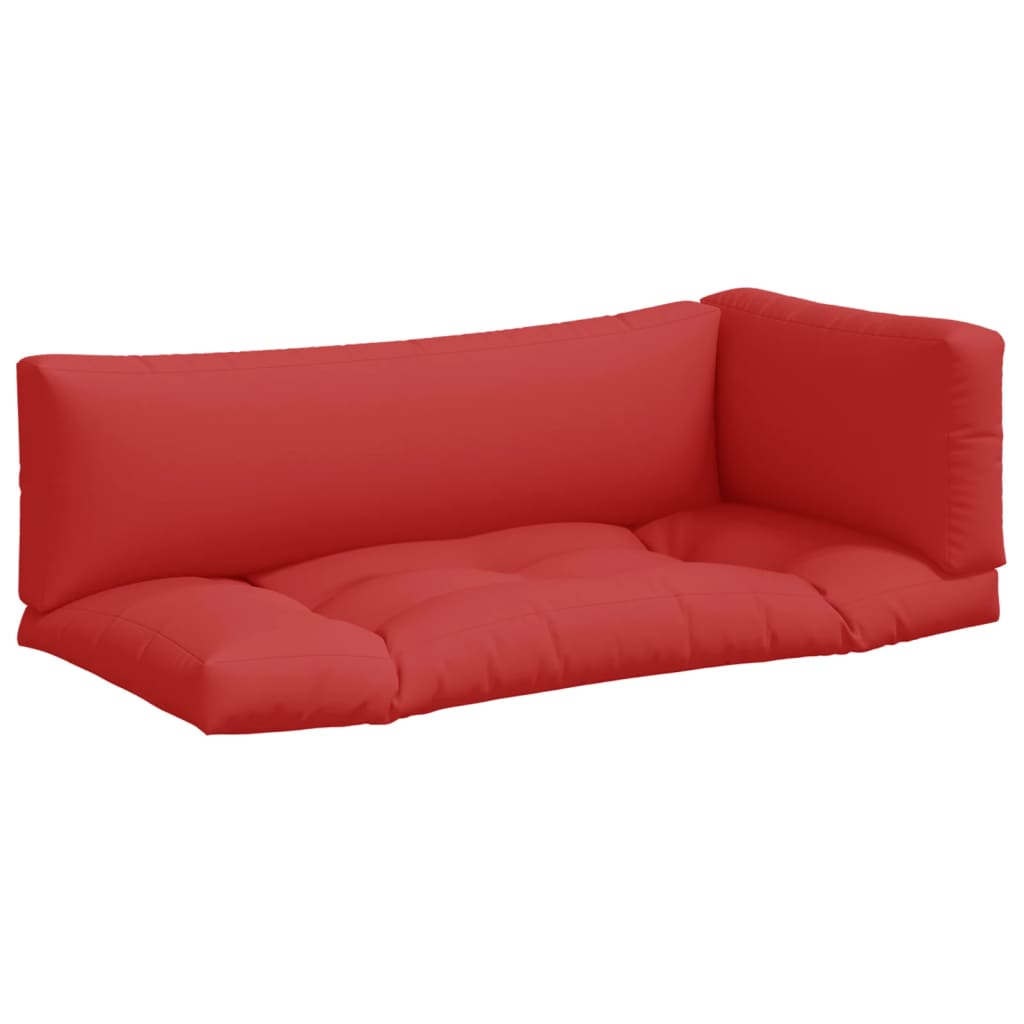 vidaXL Подушки для дивана з піддонів 3 шт Червоний