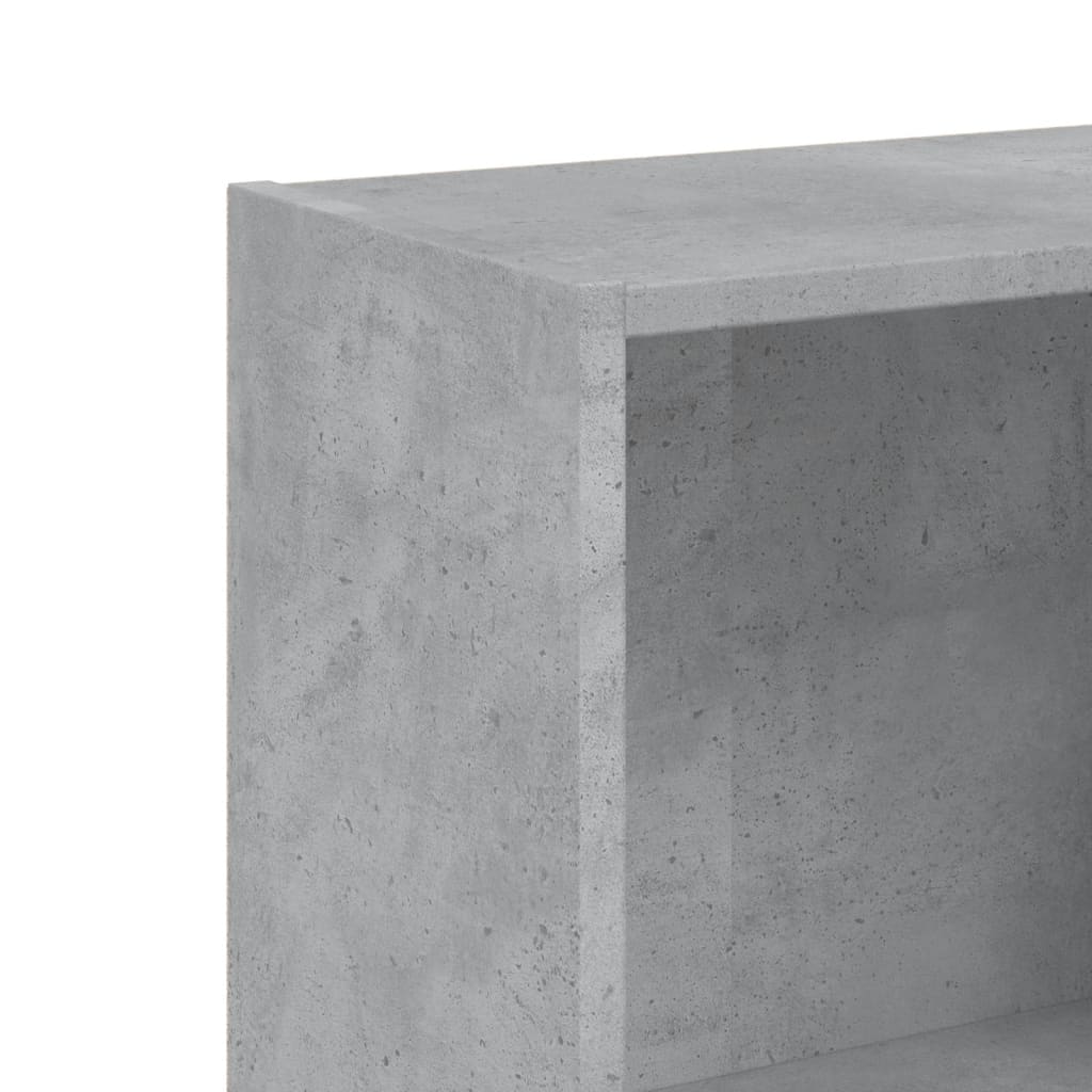 800832 vidaXL 3-Tier Book Cabinet Concrete Grey 40x24x108 cm Chipboard