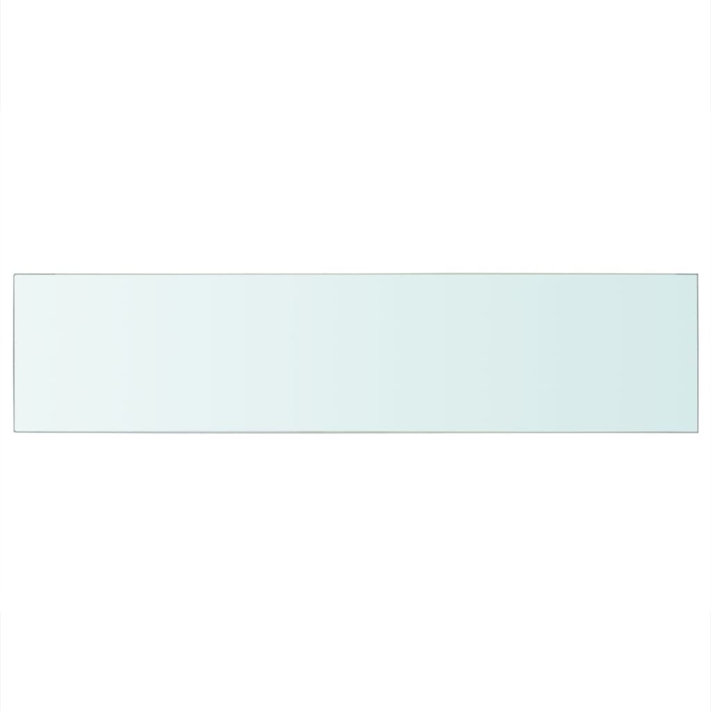 vidaXL Скляна Панель для Полиці Прозорий 110х25 см