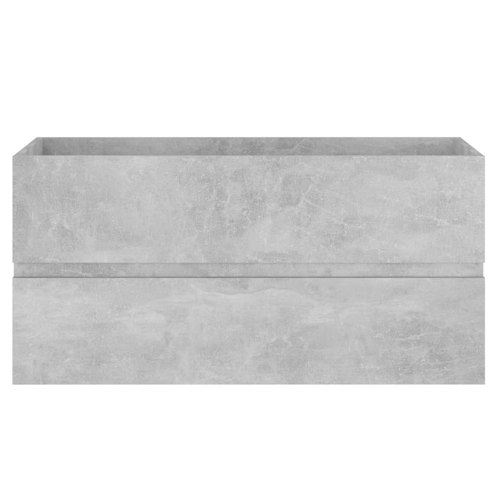 804759 vidaXL Sink Cabinet Concrete Grey 90x38,5x45 cm Chipboard