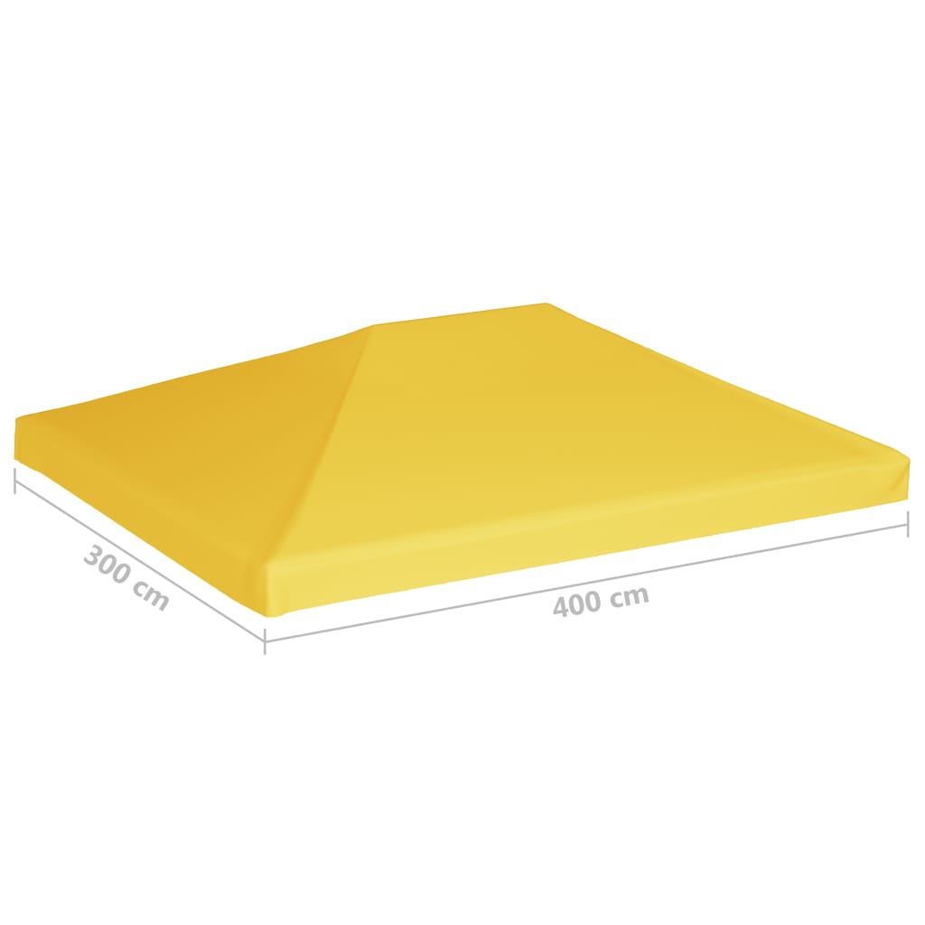 vidaXL Покриття для Альтанки 270 г/м² Жовтий 4x3 м